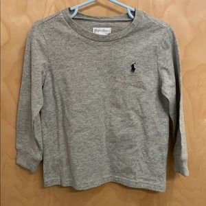 Ralph Lauren toddler gray long sleeve top.